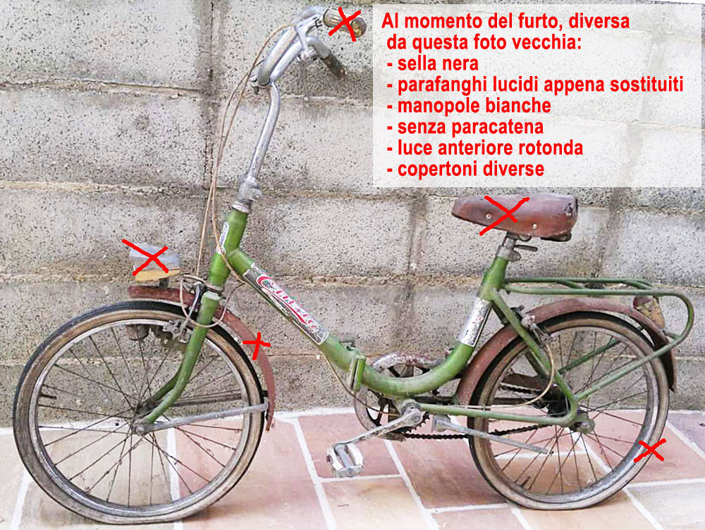 Bici Rubata 2016-09-27 | pieghevole Cinzia | ID: 1609282338 | Bologna